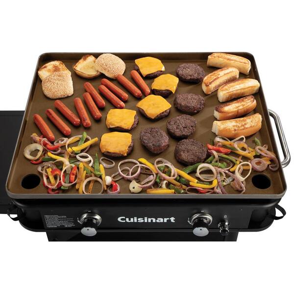 Cuisinart 2-Burner Propane Gas 360-Degree Griddle Cooking Center in Gray  with Stainless Steel Lid CGG-888 - The Home Depot