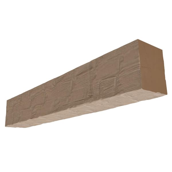 Ekena Millwork Heritage Timber Reclaimed Axed Cut 78 in. W x 9.5 in. D x 7.5 in. H Cap-Shelf Mantel