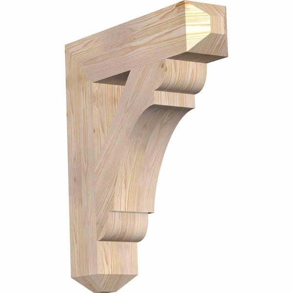 Ekena Millwork 5.5 in. x 30 in. x 26 in. Douglas Fir Olympic Craftsman Smooth Bracket