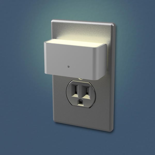 Nickel Sconce Automatic LED Night Light