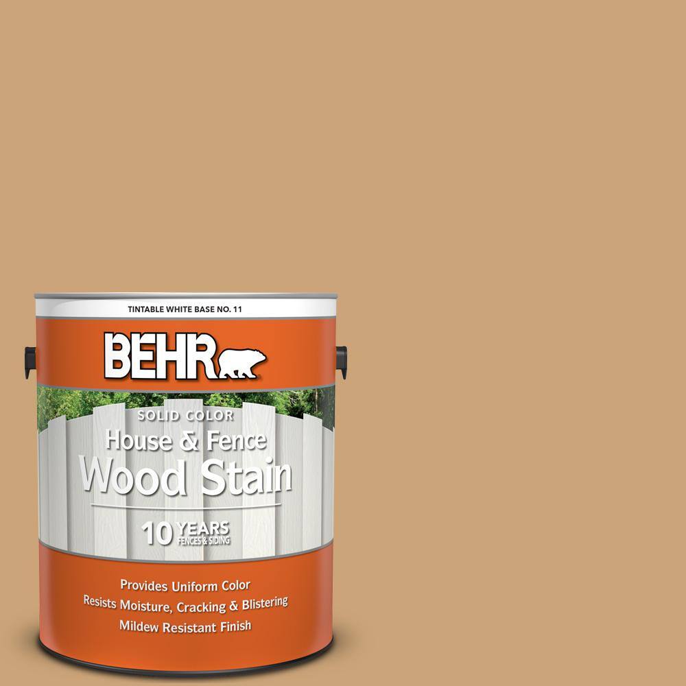 1 gal. #HDC-AC-13 Butter Nut Solid Color House and Fence Exterior Wood Stai