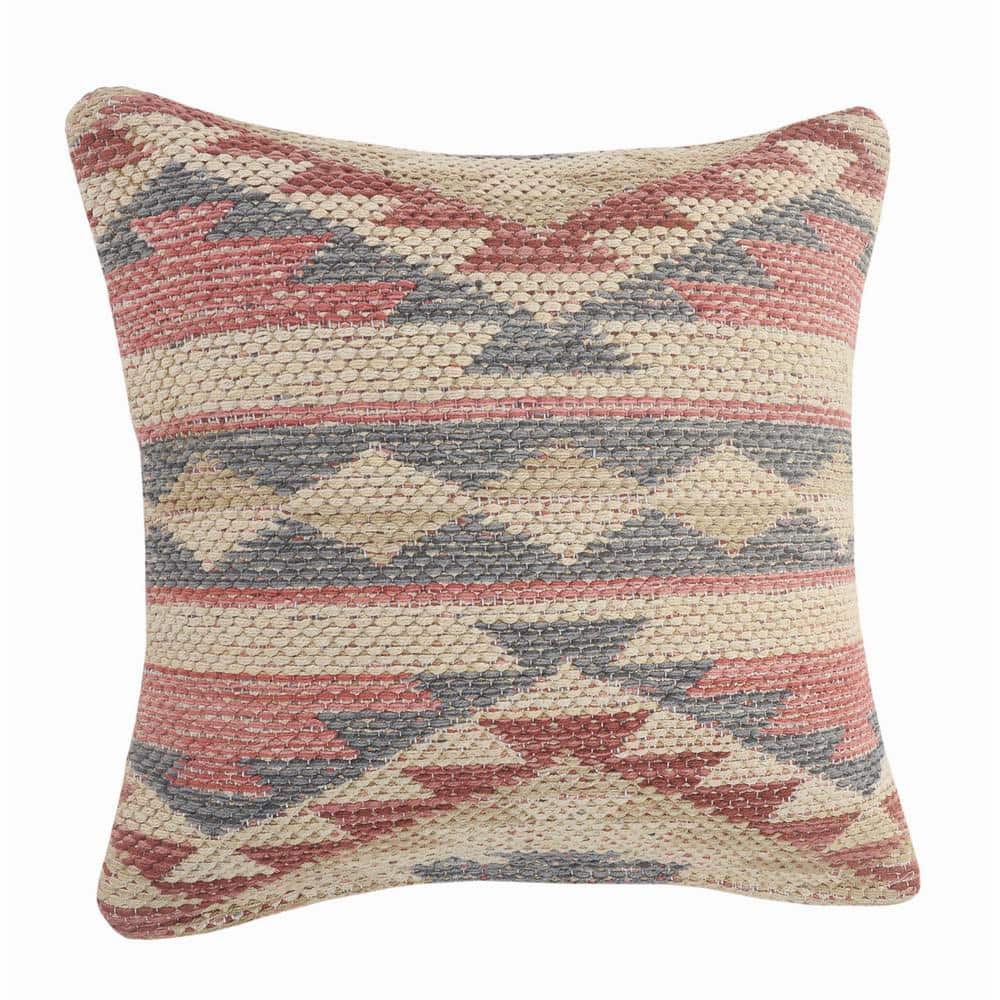 Southwestern Multicolor Cotton Square Throw Pillow Set