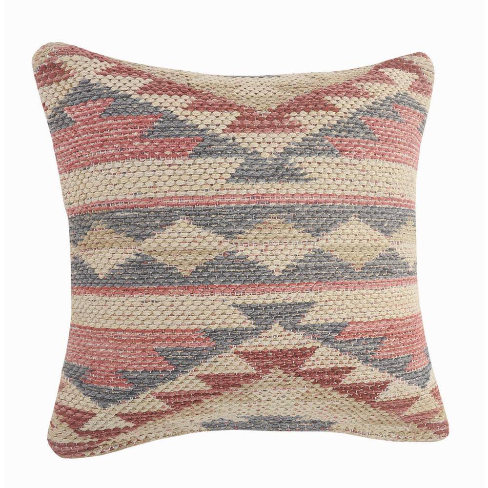 Southwestern Multicolor Cotton Square Throw Pillow Set