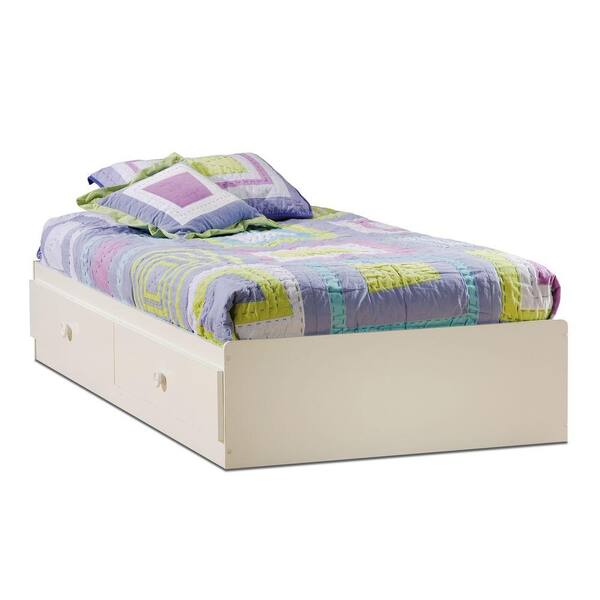 South Shore Sand Castle Twin Storage Bed in Pure White