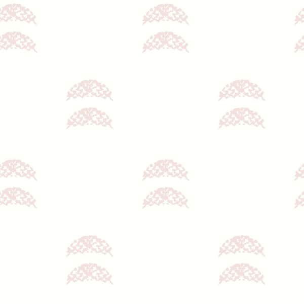 RoomMates 28.18 Sq. Ft. Rose Lindo Half Moon Peel and Stick Wallpaper