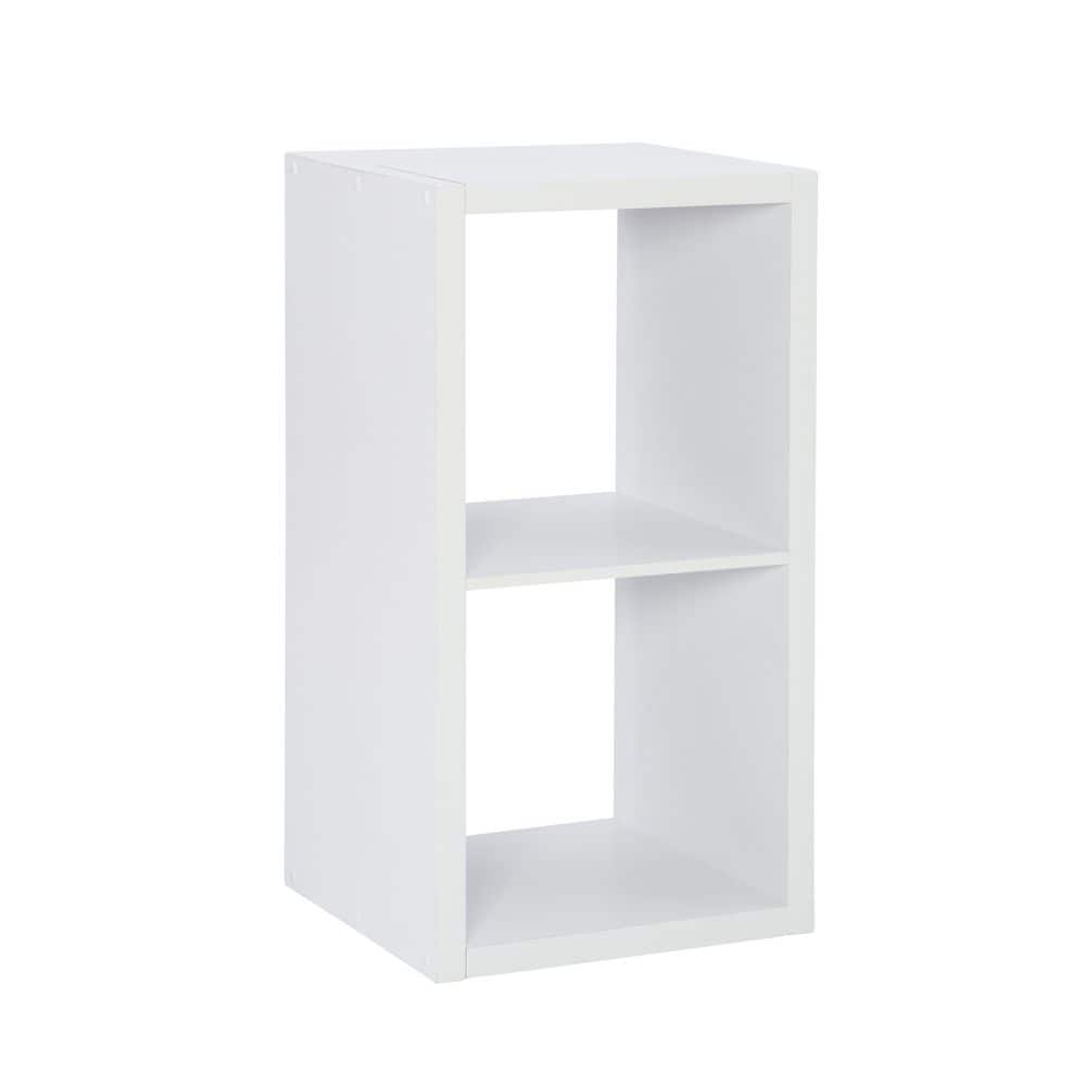 Linon Home Decor Dillon White 2-Cubby Horizontal or Vertical