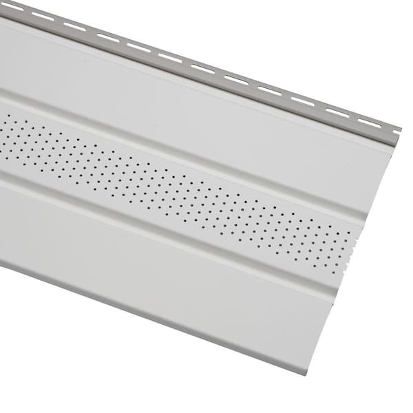 Ply Gem 12.75 in. x 0.5 in. Rectangular White Weather Resistant Vinyl Soffit Vent