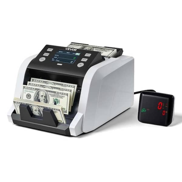 Money Counter Machine, 1200 Notes/Minute, with Value Count, USD and EUR Cash Counting Machine Food Vacuum Sealer