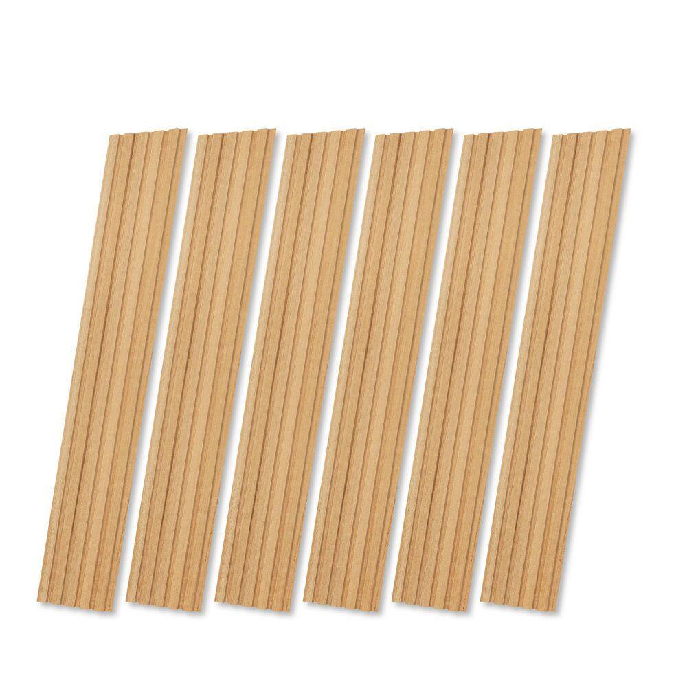 3/7 in. x 3/5 ft. x 7.87 ft. Natural Oak Wood Design Square Edge MDF Decorative Fluted Wall Paneling (29 sq. ft/Box) price history on PriceWatchPro