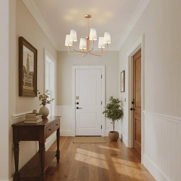 chandelier シェルフ Emeritpro 6-Light Gold Finish Traditional Chandelier with Tapered