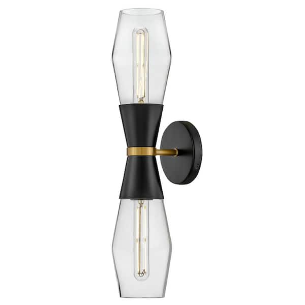Livie 2-Light Black Sconce