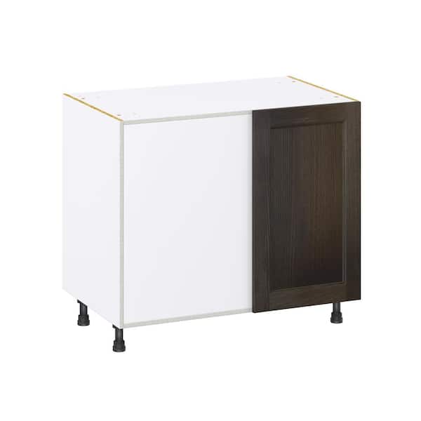 Georgetown 39 in. W x 24 in. D x 34.5 in. H Assembled Left Blind Corner Kitchen Cabinet in Chestnut