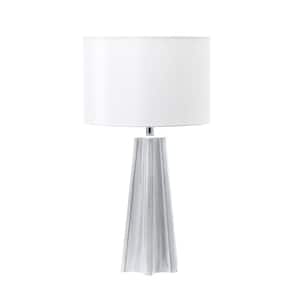 Bexley 27 in. Light Blue Glass Contemporary Table Lamp with Shade