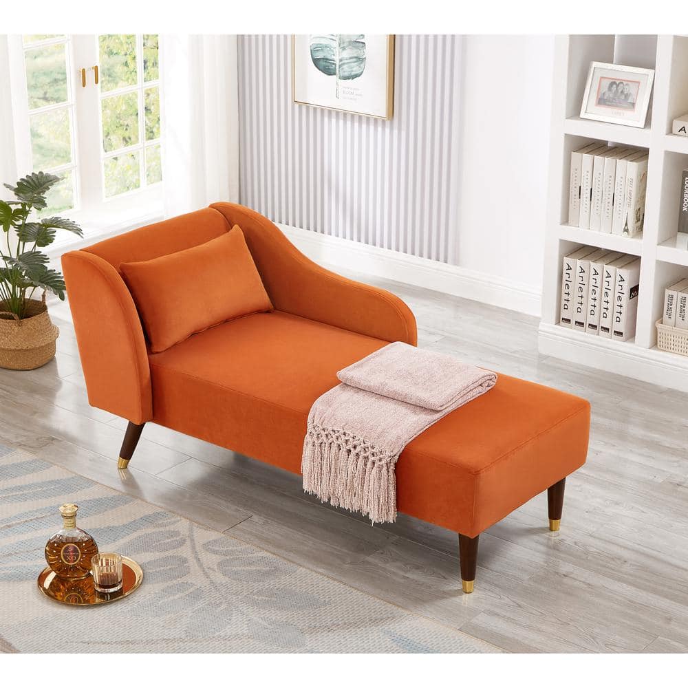 Orange chaise sale