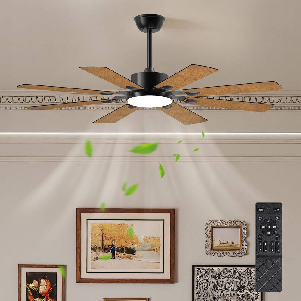 Mireth 52 in. Integrated LED Farmhouse Indoor/Outdoor Smart Ceiling Fan with DC Remote Control for Bedroom, Living Room price history on PriceWatchPro