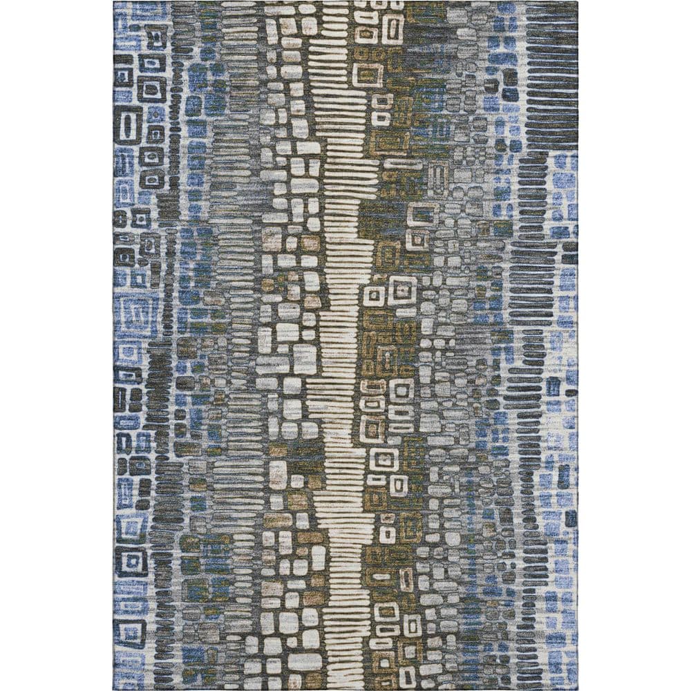 Mayfield Premium Machine Washable Abstract AMF2268 Denim 8 ft. x 10 ft. Area Rug price history on PriceWatchPro
