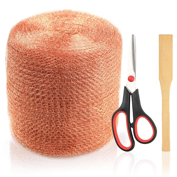 NVNOO 5 in. x 100 ft. Proof Wire Screen Roll for Mice Rat Rodent, Copper Mesh Rodent Control