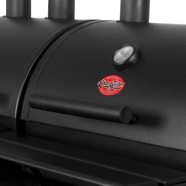 Char-Griller - Double Play 1,260 sq., in. 3-Burner Gas and Charcoal Grill in Black