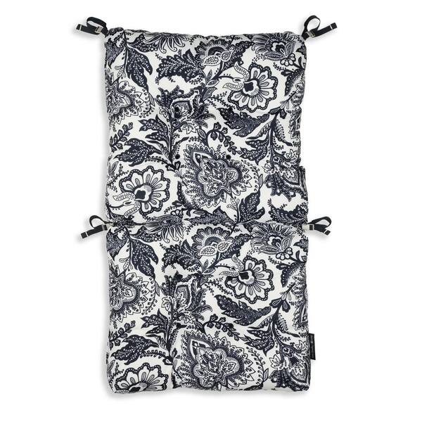 Classic Accessories 21 in. x 19 in. x 22.5 in. x 5 in. Java Navy Vera Bradley Water-Resistant Patio Chair Cushion