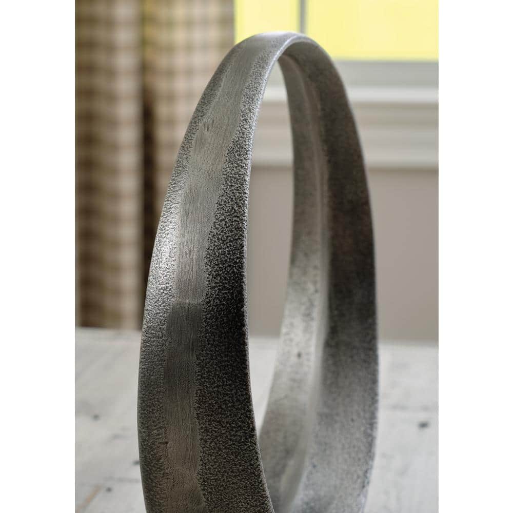 Ryandale 11.5" Antique Pewter Metal Geometric Sculpture