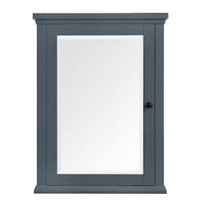 Merryfield 24 in. W x 32 in. H Framed Surface-Mount Bathroom Medicine Cabinet in Dark Blue-Gray