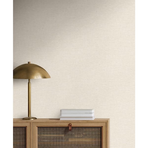 30.75 sq. ft. Villa The Donovan Faux Linen Vinyl Peel and Stick Wallpaper Roll