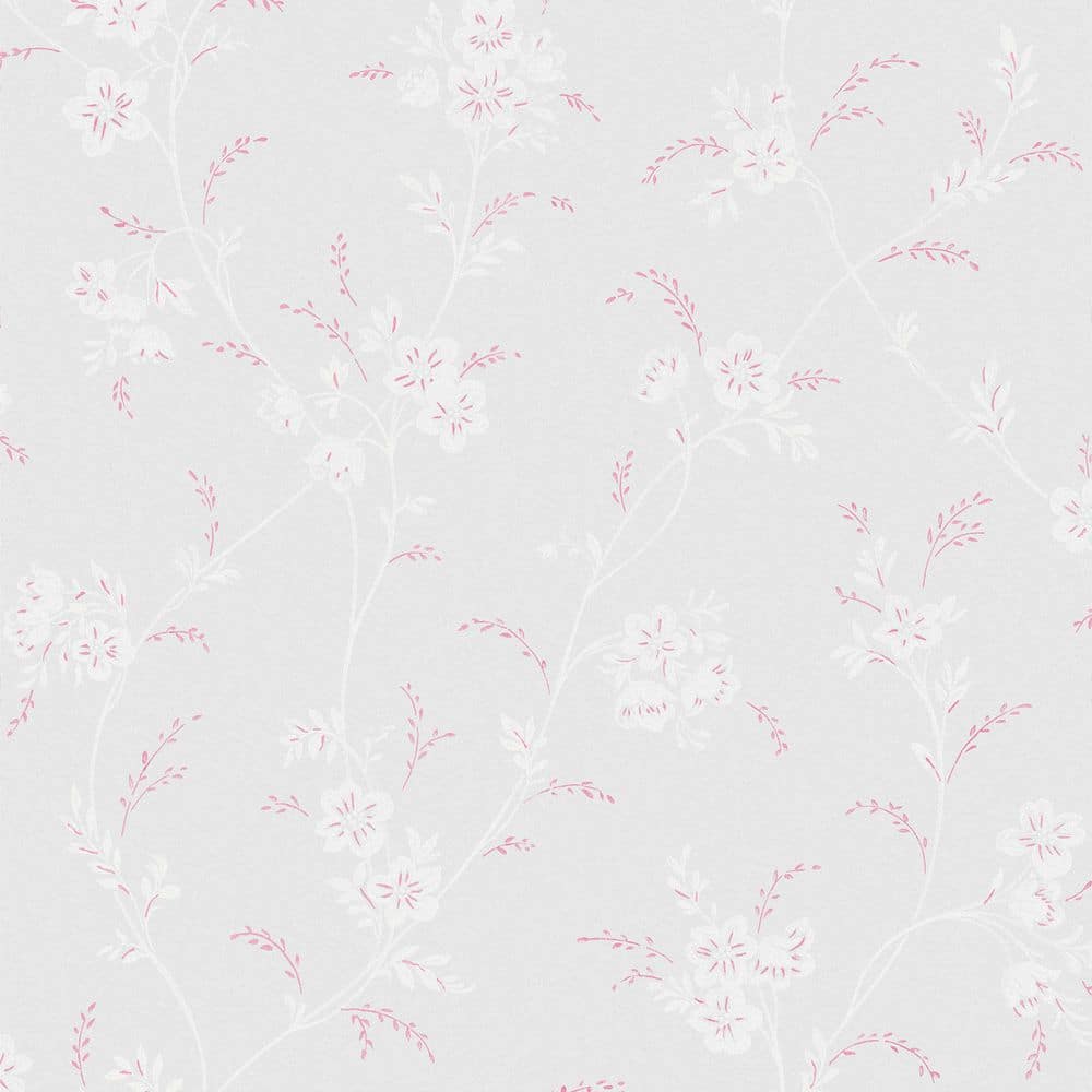 Laura Ashley Eva Floral Sugared Grey Matte Non Woven Removable Paste