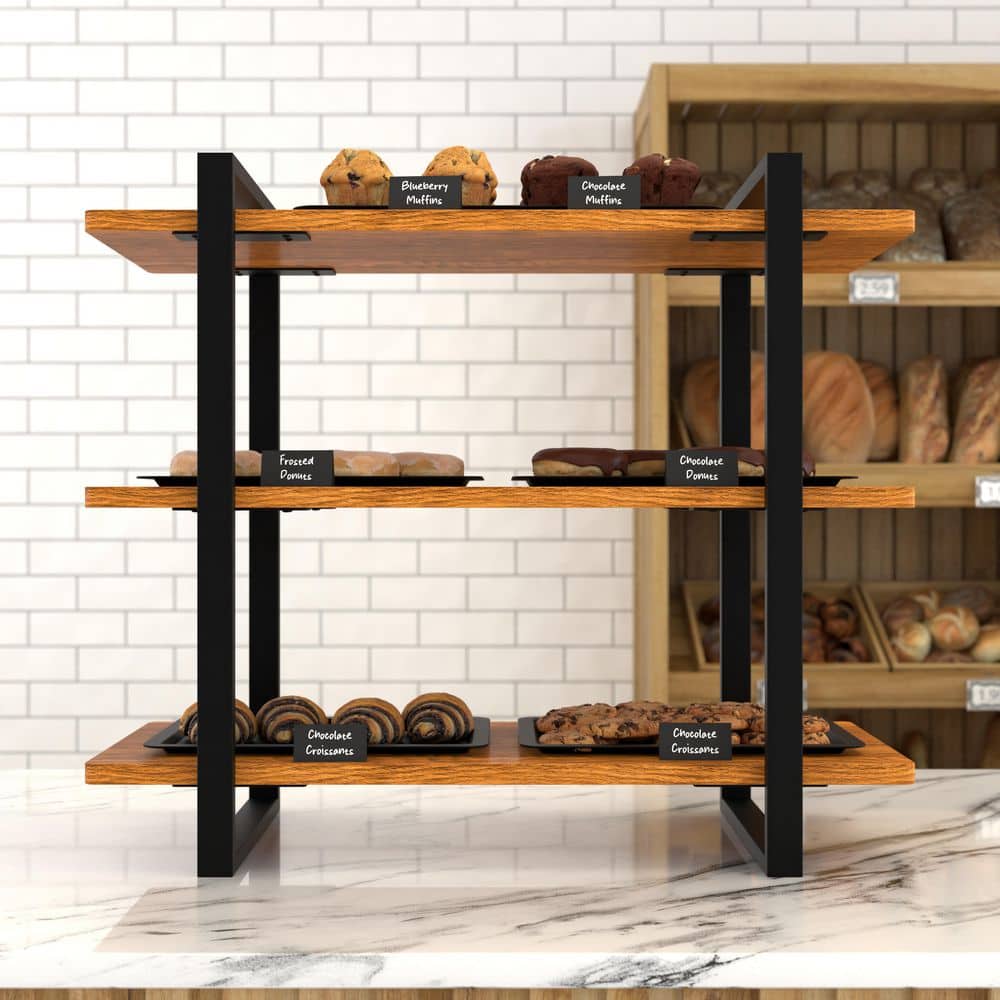 Wooden Display Rack / 木製 ディスプレイ 棚 Koolmore 1 28 In. 3-Tier Supermarket Wooden Dry Food Dispenser