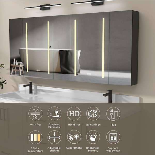 NTQ Zevra 70 in. W x 30 in. H Rectangular Large Black