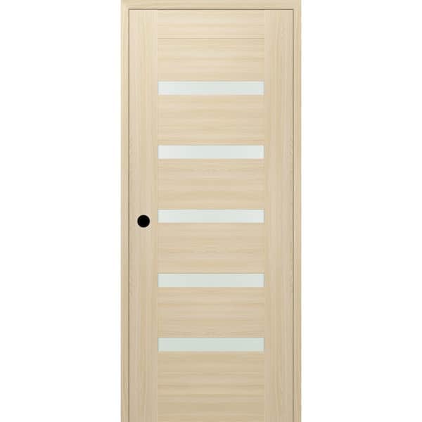 Belldinni Vona 07-04 DIY-Friendly 30 in. x 96 in. Right-Hand Frosted Glass Loire Ash Wood Composite Single Prehung Interior Door