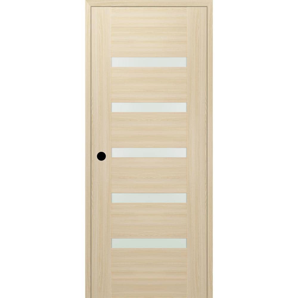 Vona 07-04 DIY-Friendly 18 in. x 80 in. Right-Hand Frosted Glass Loire Ash Wood Composite Single Prehung Interior Door price history on PriceWatchPro