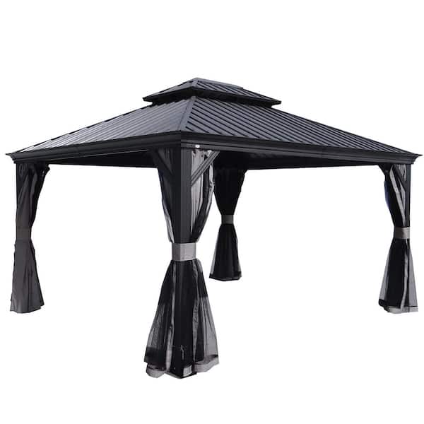 KOZYARD Alexander 14 ft. D x 9 ft. H x 12 ft. W Aluminum Hardtop with