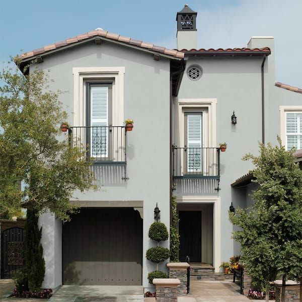 BEHR - 5 gal. #MS-63 White Clad Flat Interior/Exterior Masonry, Stucco and Brick Paint
