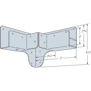 RTC 18-Gauge Galvanized Rigid Tie Corner for 2x Nominal Joist, 4x4 Nominal Post