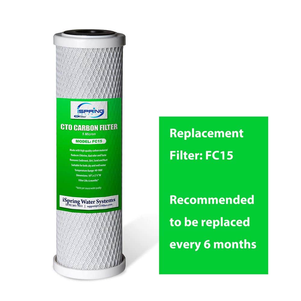 Compact White Countertop Water Filtration System with Carbon Filter