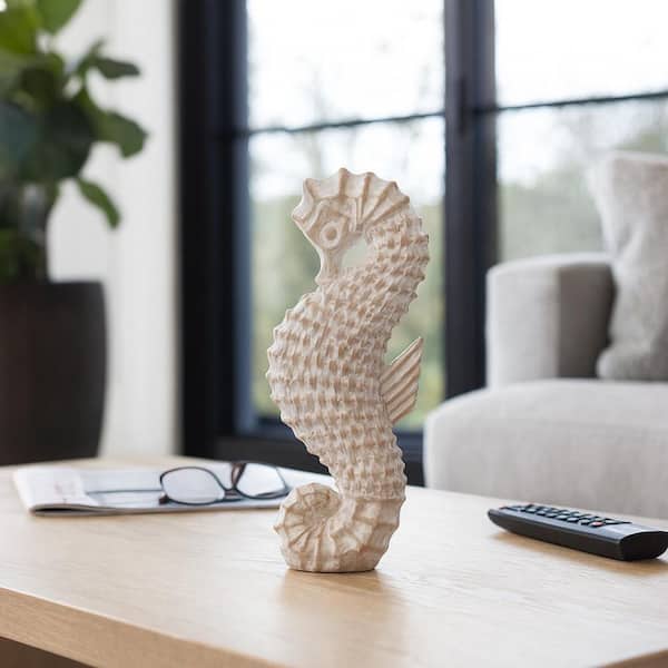 Liv & Skye White 4 in. x 12 in. Resin Coastal Solid Wicker