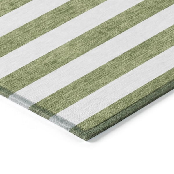Chantille ACN528 Olive 1 ft. 8 in. x 2 ft. 6 in. Machine Washable Indoor/Outdoor Geometric Area Rug
