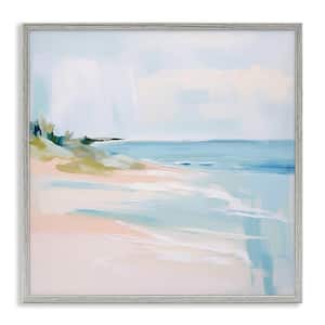 Abstract Beach Edge by Irena Orlov Gray Framed Abstract Giclee Art Print 24 in. x 24 in.