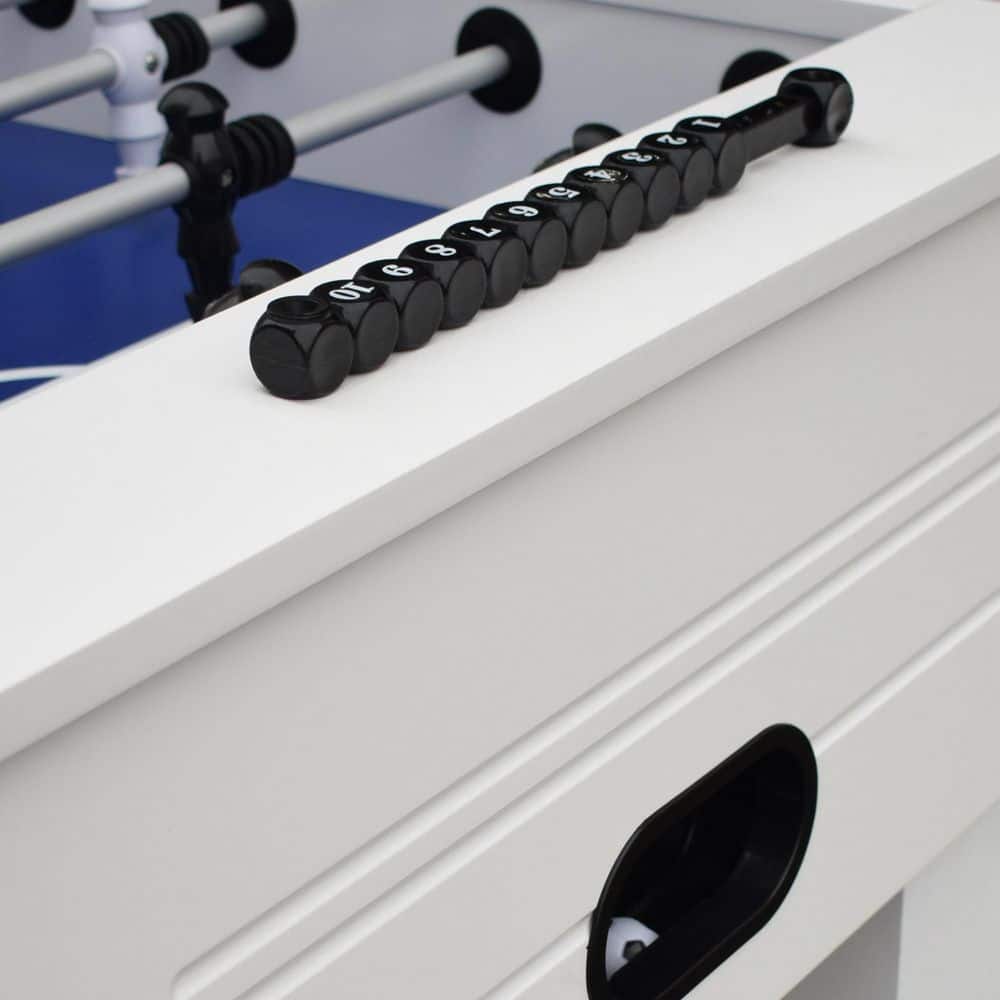 Highlander 55'' White Outdoor Foosball Table with Aluminum Rods