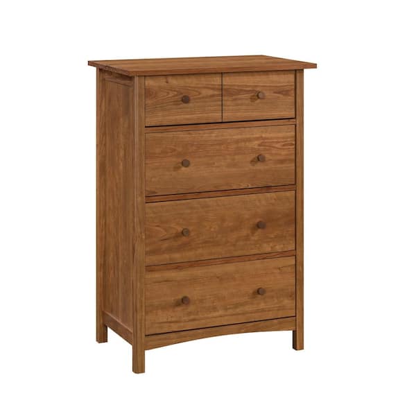 SAUDER Union Plain 4-Drawer Prairie Cherry Chest of-Drawers 43.228 in. H x 29.921 in. W x 18.504 in. D
