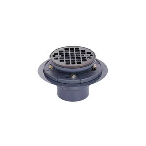 Brass and PVC Round Shower Drain and Strainer in Oil-Rubbed Bronze
