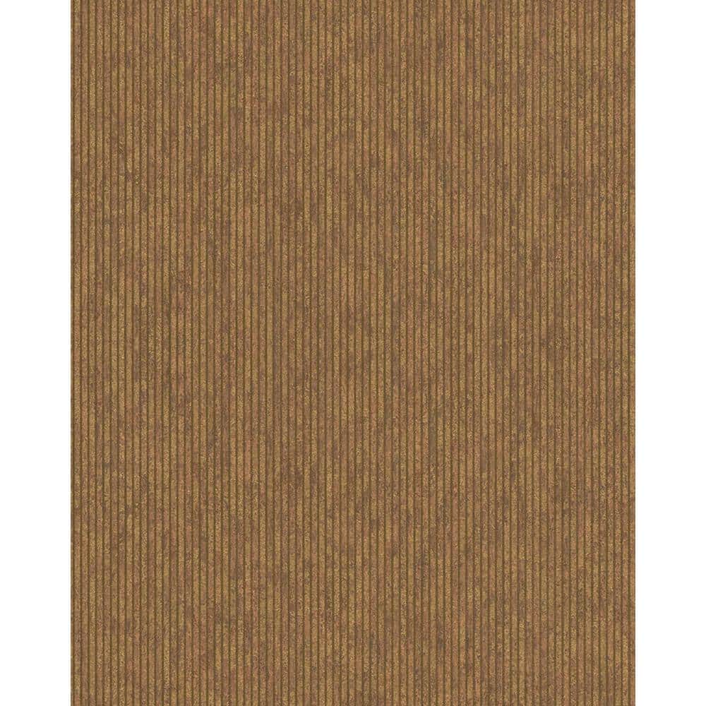 Industrial Stripe Copper/Gold Metallic Finish Vinyl on Non-Woven Non-Pasted