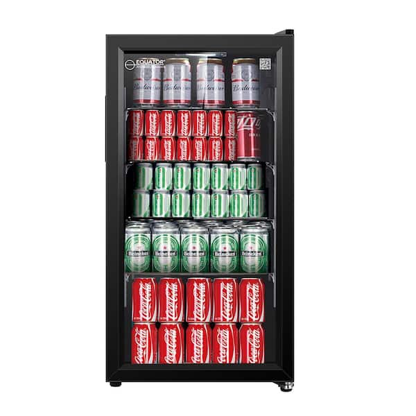 SLIM 18 in. Freestanding Beverage Refrigerator 3.2 cu. ft. 117 cans 110V in Black