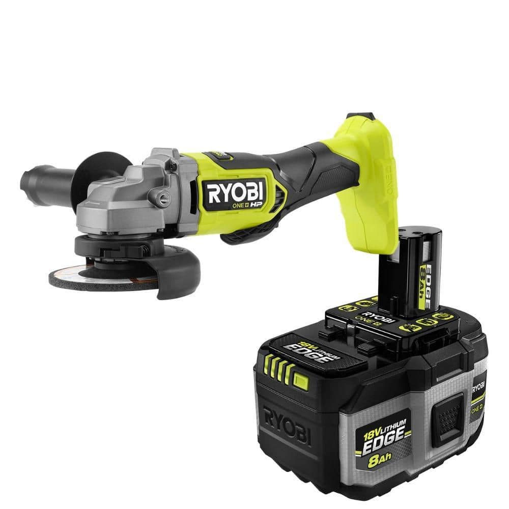 ONE+ HP 18V Brushless Cordless 4-1/2 in. Angle Grinder with ONE+ 18V 8.0 Ah Lithium-Ion HIGH PERFORMANCE EDGE Battery price history on PriceWatchPro