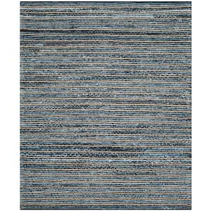 Cape Cod Blue/Natural 10 ft. x 14 ft. Striped Area Rug