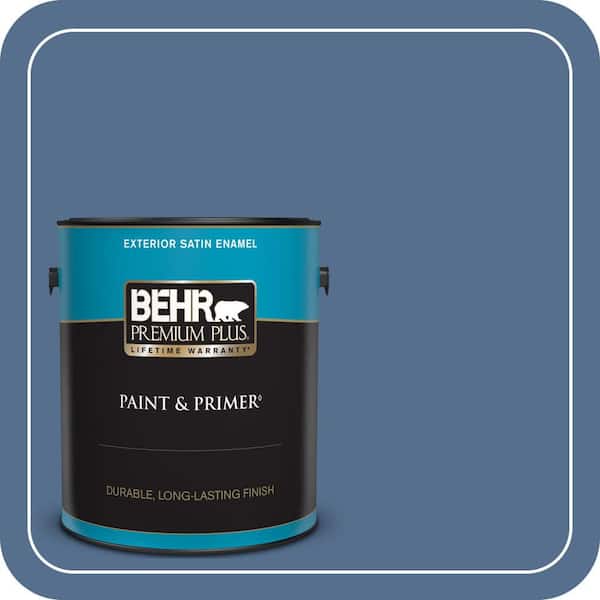 BEHR PREMIUM PLUS 1 gal. #PPF-47 Porch Song Satin Enamel Exterior Paint & Primer