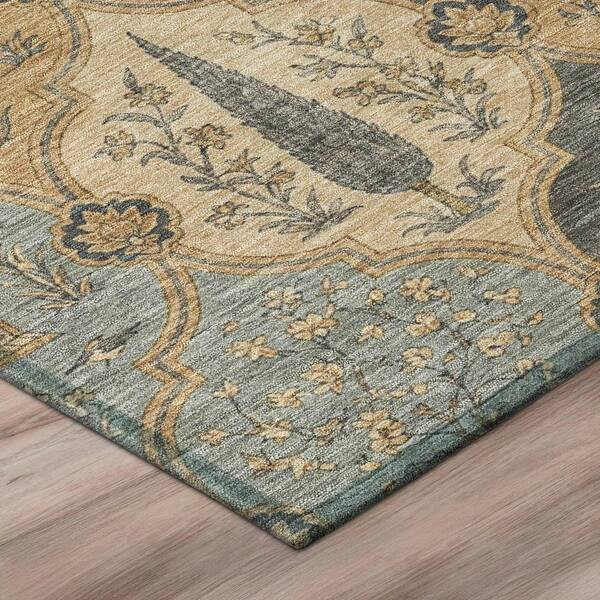 Chantille Machine Washable Indoor/Outdoor Abstract ACN3018 Gray 8 ft. x 10 ft. Area Rug