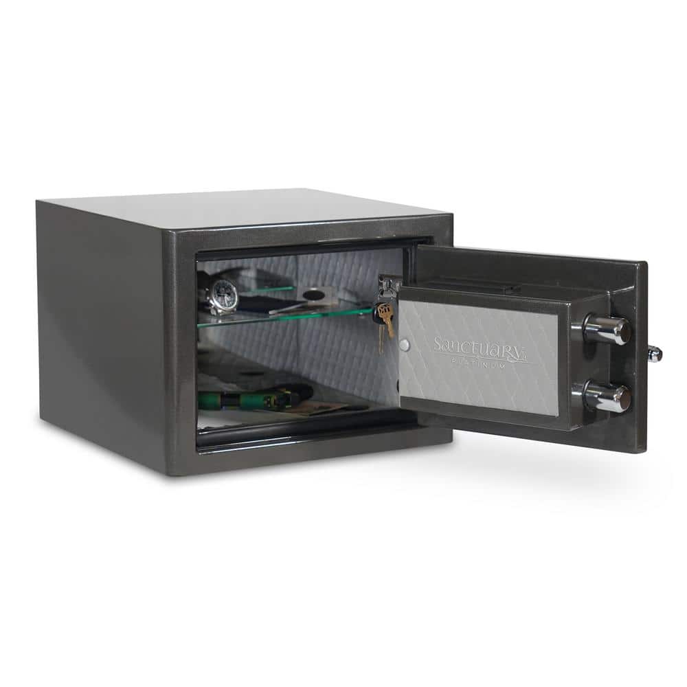 Platinum Dark Gray Biometric Fireproof Waterproof Safe, 1.07 Cu. Ft.
