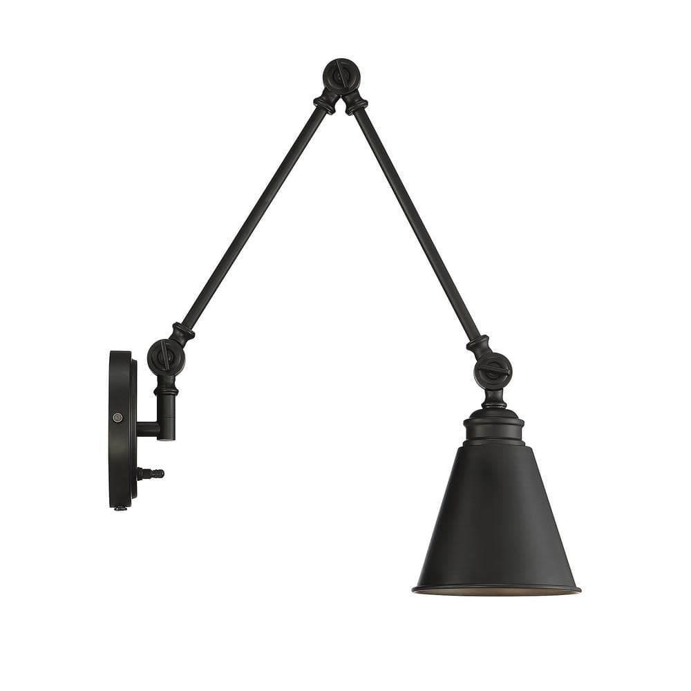 Morland Matte Black Adjustable Swing Arm Sconce