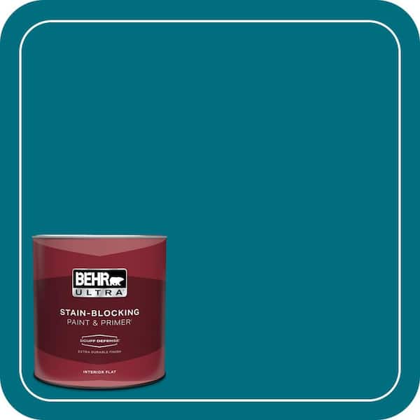 BEHR ULTRA 1 qt. #MQ4-54 Coastal Jetty Extra Durable Flat Interior Paint & Primer